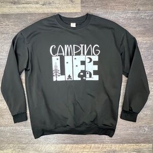 Black camping life sweatshirt size XL B153